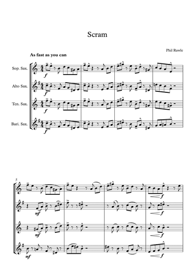 Scram - Saxophone Quartet