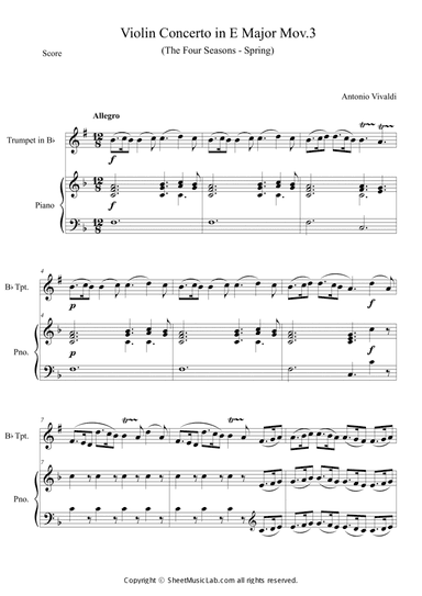 The Four Seasons - Spring (3rd Movement in F)