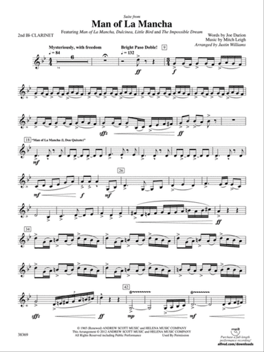Man of La Mancha: 2nd B-flat Clarinet