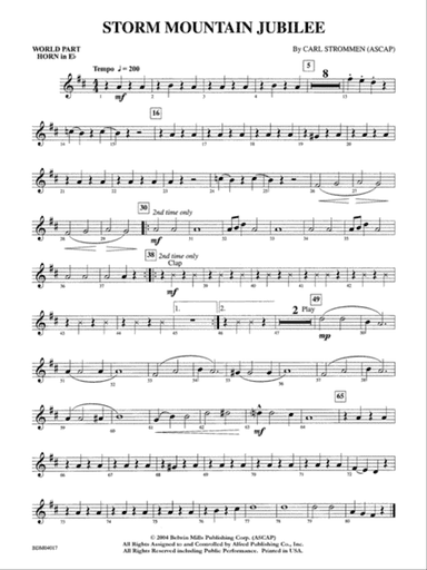 Storm Mountain Jubilee: WP 1st Horn in E-flat