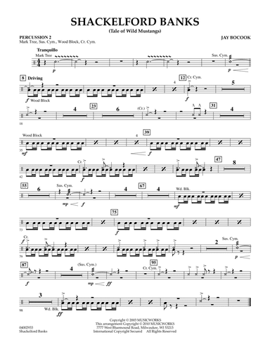 Shackelford Banks (Tale of Wild Mustangs) - Percussion 2