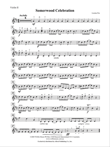 Somerwood Celebration: 2nd Violin