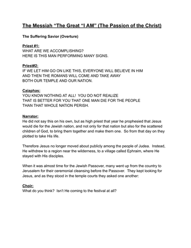 Messiah: The Great "I Am" (Passion of the Christ) (SATB version)