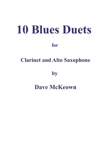 10 Blues Duets for Clarinet and Alto Saxophone