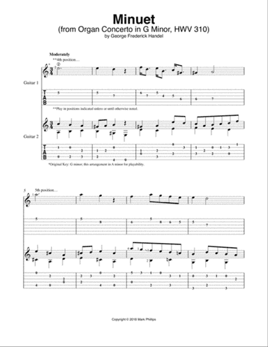 Minuet (from Organ Concerto in G Minor, HWV 310)