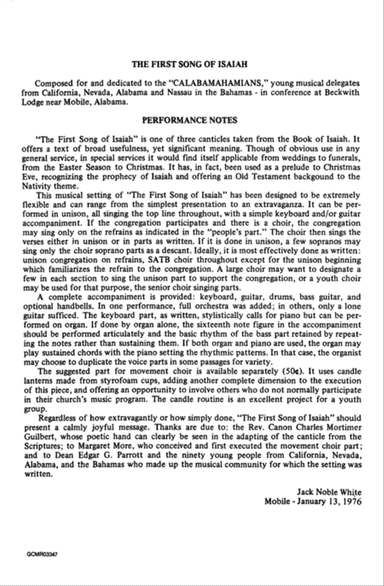 The First Song of Isaiah