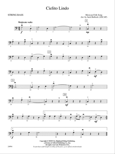 Cielito Lindo: String Bass