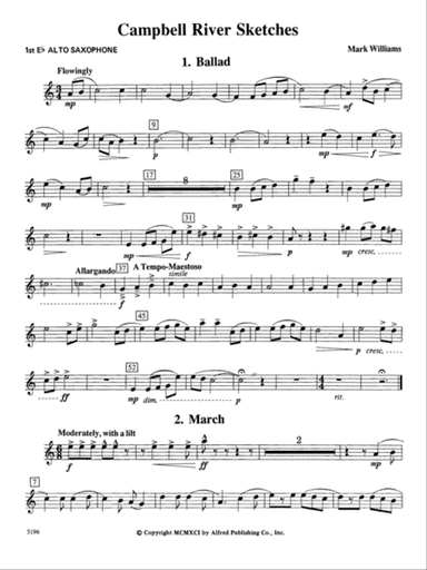 Campbell River Sketches: E-flat Alto Saxophone