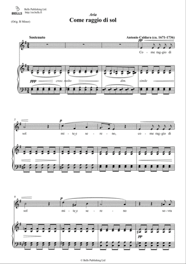 Come raggio di sol (E minor)