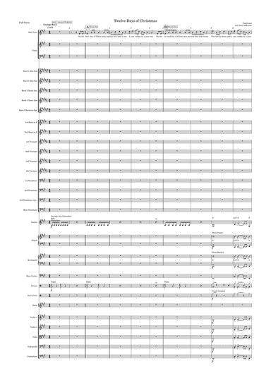 Twelve Days of Christmas, Rock Version - Solo voice with Choir with Pops Orchestra or Big Band Key o