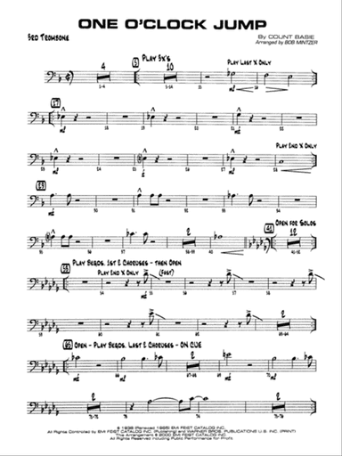 One O'Clock Jump: 3rd Trombone