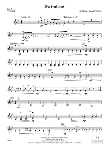Derivations: Part 2 - Violin I