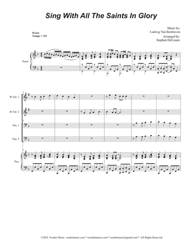 Sing With All The Saints In Glory (Brass Quartet and Piano - Alternate Version)