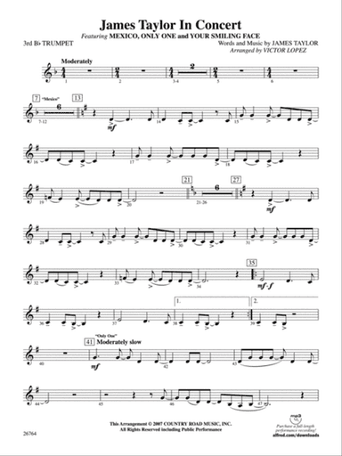 James Taylor in Concert: 3rd B-flat Trumpet