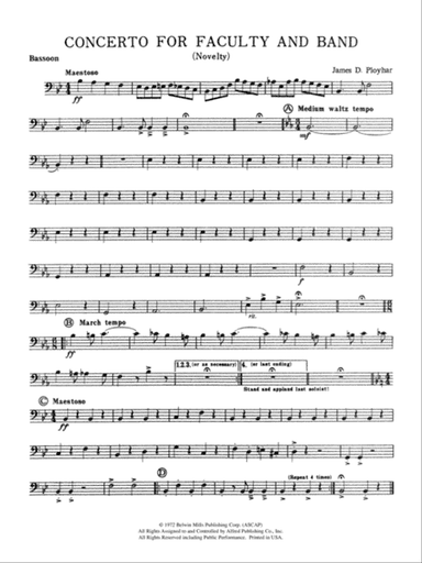 Concerto for Faculty and Band: Bassoon