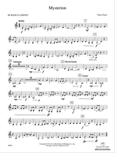 Mysterion: B-flat Bass Clarinet