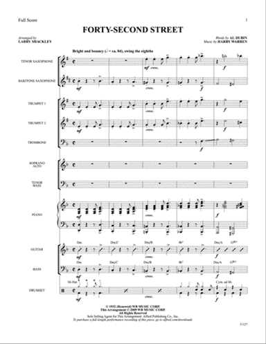 Forty-Second Street (from the musical Forty-Second Street): Score