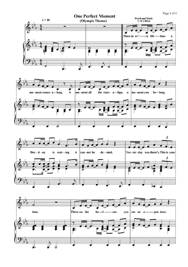 One Perfect Moment ( Olympic Theme )