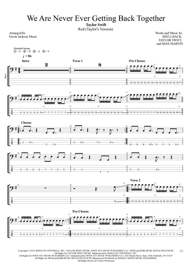 We Are Never Ever Getting Back Together