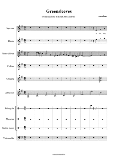 Greenleaves (ensamble and piano)