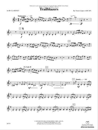 Trailblazers: 1st B-flat Clarinet