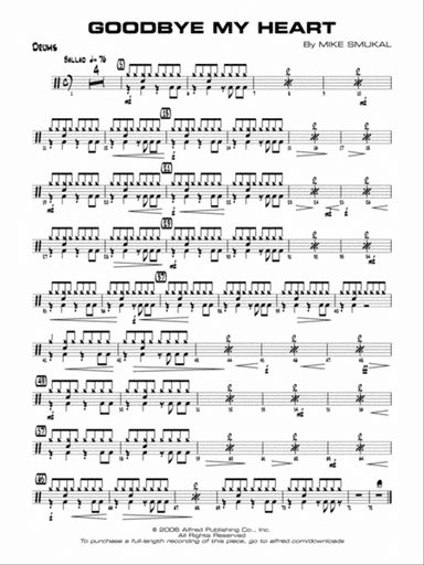 Goodbye My Heart: Drums