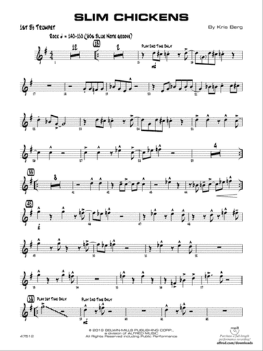 Slim Chickens: 1st B-flat Trumpet