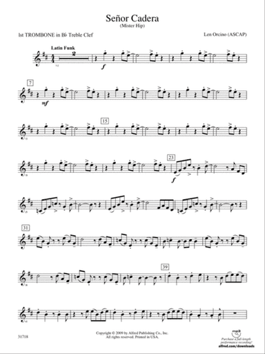 Señor Cadera (Mister Hip): (wp) 1st B-flat Trombone T.C.
