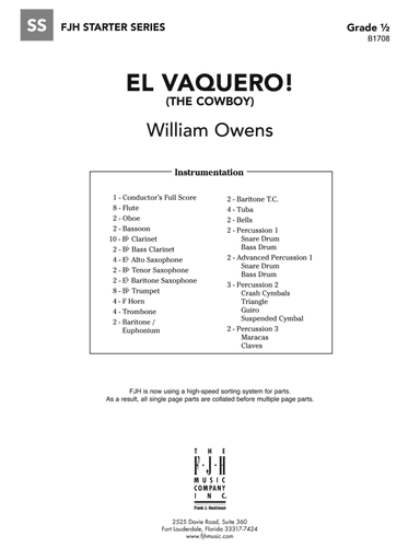 El Vaquero!: Score