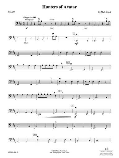 Hunters of Avatar: Cello - Grade 2