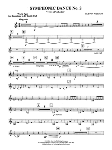 Symphonic Dance No. 2: (wp) 3rd B-flat Trombone T.C.