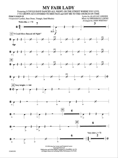 My Fair Lady (Medley): 2nd Percussion