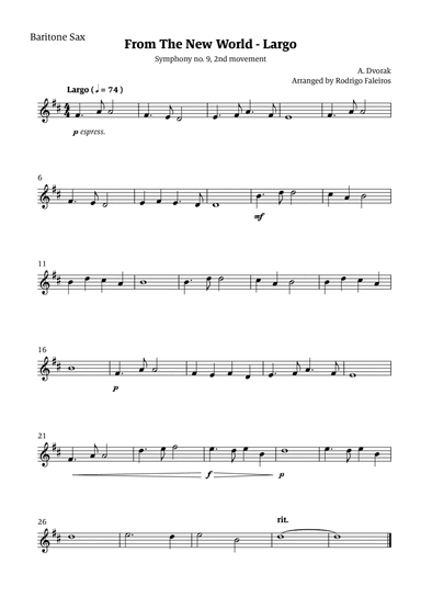 Largo (2nd movement of the Symphony no. 9 'From The New World')