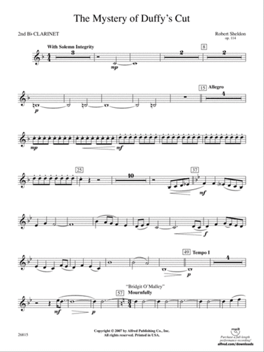 The Mystery of Duffy's Cut: 2nd B-flat Clarinet
