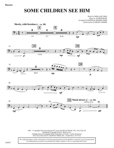 Some Children See Him (arr. Joseph M. Martin) - Bassoon