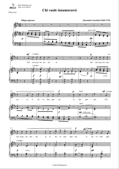 Chi vuole innamorarsi (2) (Original key. D Major)