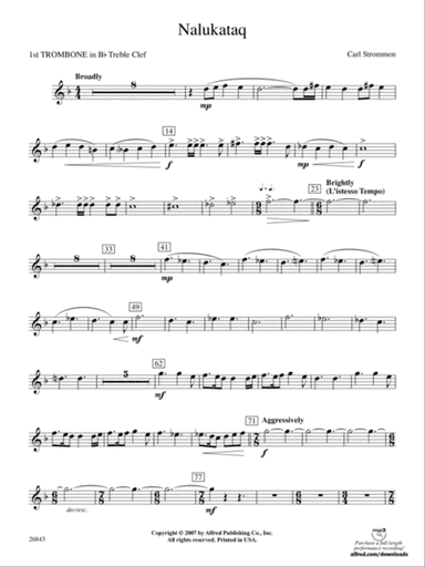 Nalukataq: (wp) 1st B-flat Trombone T.C.
