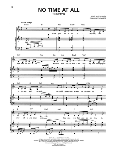 No Time At All (from Pippin)