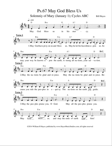 Psalm 67: May God Bless Us