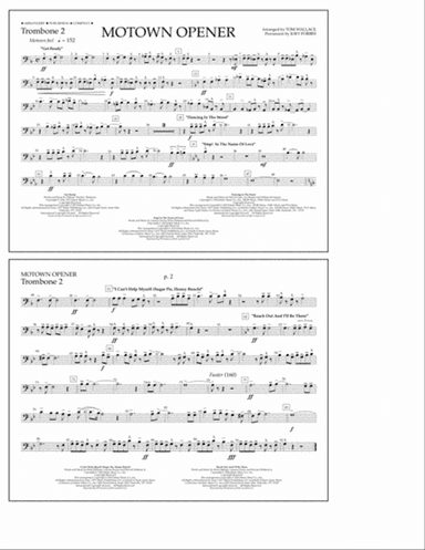 Motown Theme Show Opener (arr. Tom Wallace) - Trombone 2