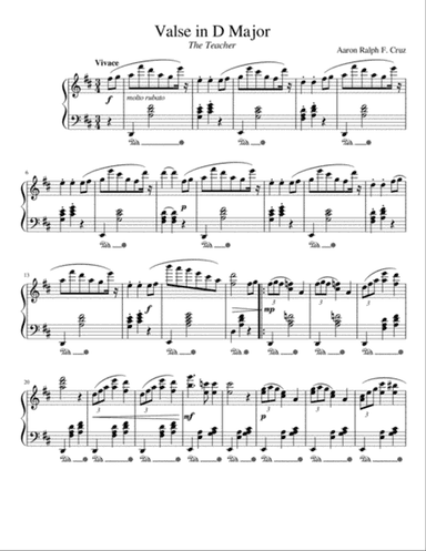 Valse in D Major "The Teacher Waltz"