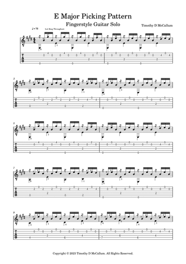 E Major Picking Pattern