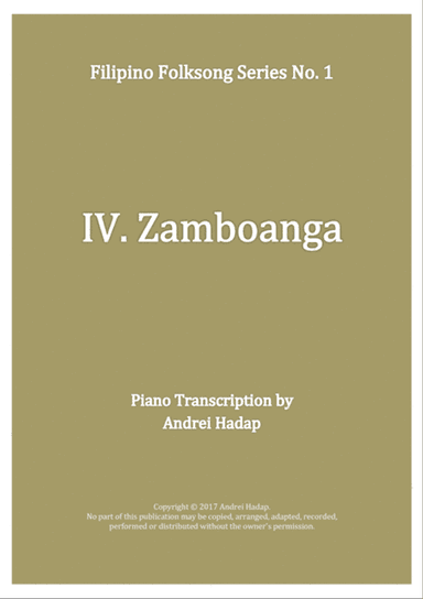 Zamboanga - arranged for Piano Solo
