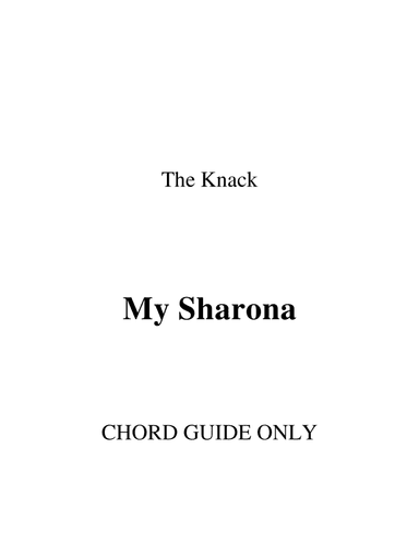 My Sharona