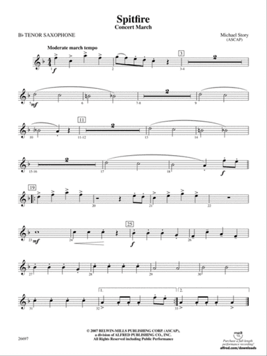 Spitfire: B-flat Tenor Saxophone