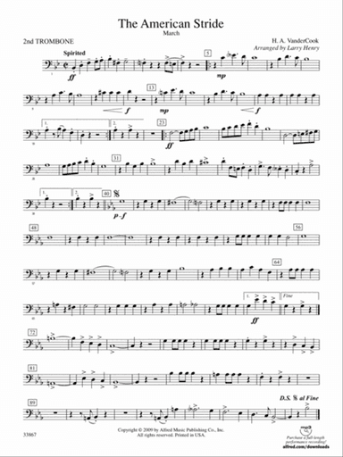 The American Stride: 2nd Trombone
