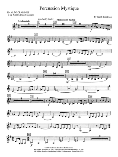 Percussion Mystique: E-flat Alto Clarinet