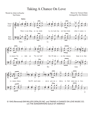 Taking A Chance On Love