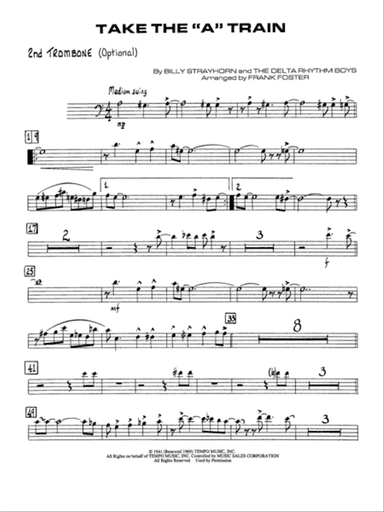 Take the "A" Train: 2nd Trombone