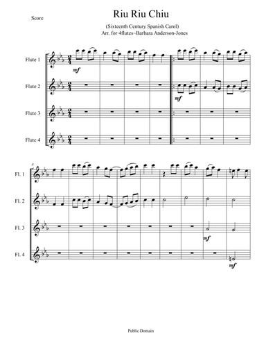 Rui, Rui Chui - Score Only
